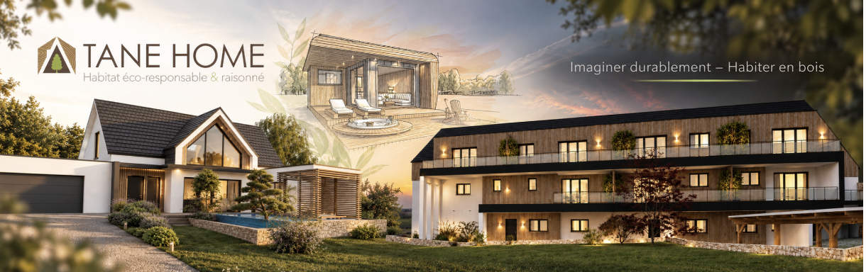 TANE HOME : maison individuelle, habitat collectif bois et représentation de projets