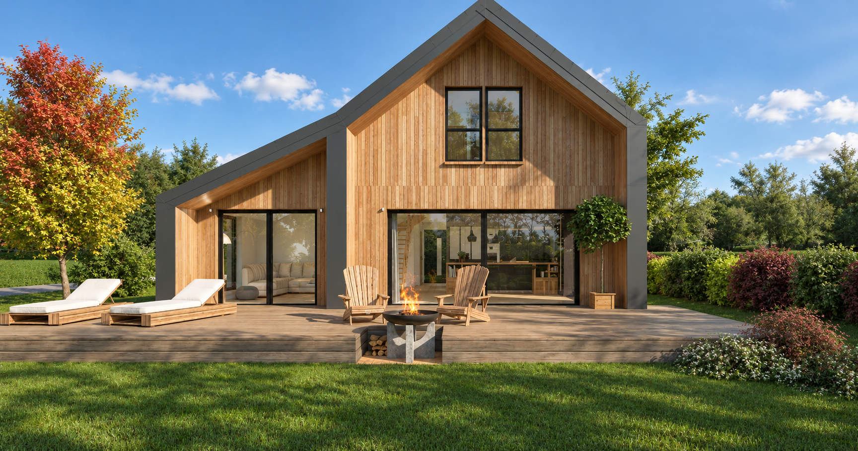 Visualisation de l’étude d’une maison bois